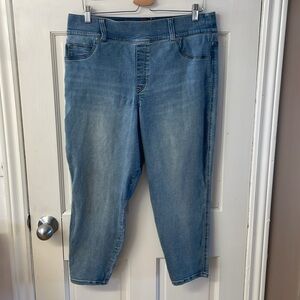 Spanx Skinny Jeans Light Vintage Wash cropped pull on jeans women’s size 2X